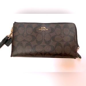 Long Double zipper Coach wristlet $30